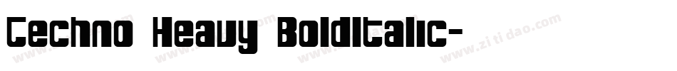 Techno Heavy BoldItalic字体转换